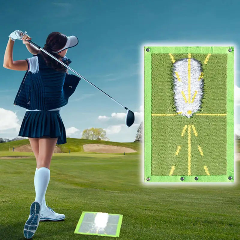 Golf Training Mat Swing Detection Batting Trajectory Direction Detection Analysis Pad Correct Hitting Posture Golf Practice Mat