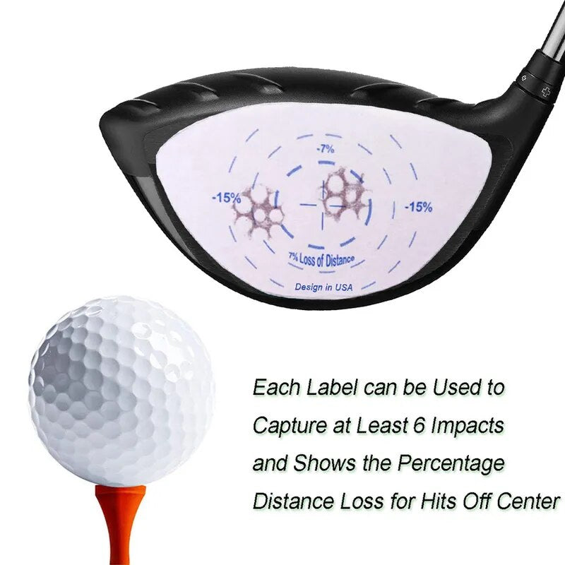 Golf Impact Stickers - HIt the ball on the center of the clubface